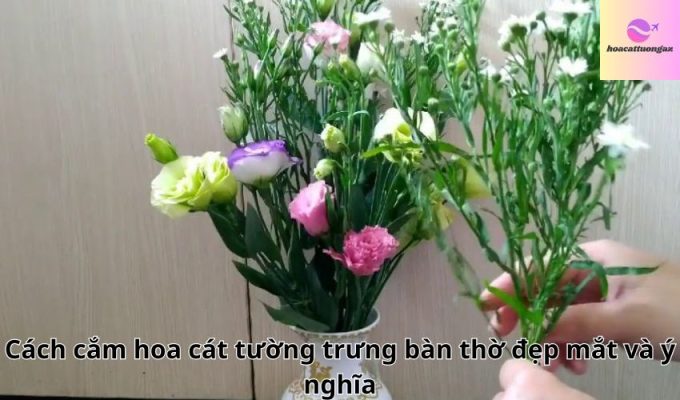 Cách cắm hoa cát tường trưng bàn thờ đẹp mắt và ý nghĩa